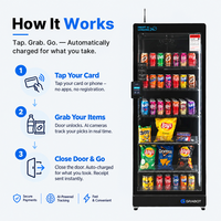 Distributeur automatique de boissons et de snacks 480L pour magasins et centres commerciaux, paiement sans espèces, 4G, refroidisseur intelligent à commande à distance
