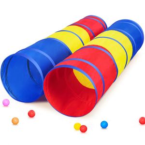 Tunnel de jeu pop-up coloré en polyester personnalisé pour tout-petits et enfants ou chiens/chats - Product Image 1