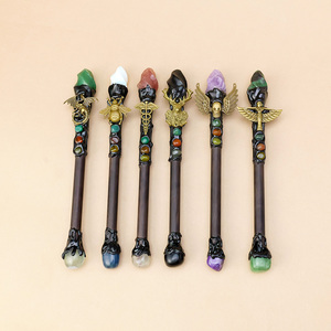 Varitas mágicas <span class=keywords><strong>de</strong></span> llama pequeña <span class=keywords><strong>de</strong></span> cristal Natural al por mayor, varitas mágicas <span class=keywords><strong>de</strong></span> diseño Original hechas a mano, <span class=keywords><strong>regalos</strong></span> exquisitos - Product Image 6