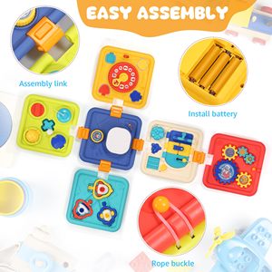 EPT 6 en 1 multifunción niños educación temprana Montessori juguetes de aprendizaje <span class=keywords><strong>sensorial</strong></span> cubos de actividad para bebés - Product Image 5
