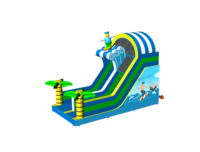 Toboggan aquatique gonflable sur le thème du dauphin pour les événements en plein air