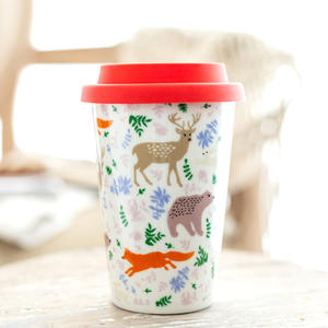 Taza de Cerámica con Tapa y Logotipo de Ciervo Dorado, Diseño Minimalista, Origen Fujian, para Regreso a Clases, para Café, Té, Leche - Product Image 6