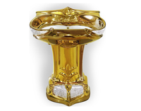Ensemble de toilettes en céramique royale européenne dorée de luxe, deux pièces, cuvette de toilettes en forme de dragon, toilettes dorées