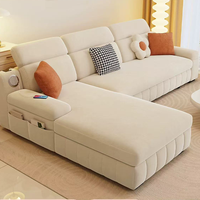 Ensemble de canapé-lit moderne en velours avec dossier capitonné, hauteur réglable, pour salon, appartement et hôtel - Tissu écologique