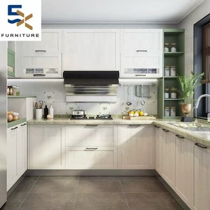 Erxi Miễn phí thiết kế tủ bếp tùy chỉnh với mặt bàn đá thạch anh kiểu mở để cải tạo nhà bếp mở tổng thể - Product Image 1