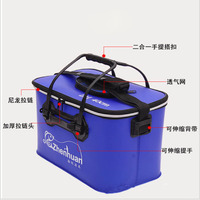 Seau à poisson pliable portable NARON EVA étanche et écologique – Utilisation en lac, rivière, ruisseau – Rangement durable pour eau douce