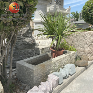Bac à jardinage sculpté à la main <span class=keywords><strong>en</strong></span> <span class=keywords><strong>pierre</strong></span> de granit naturelle, ancienne <span class=keywords><strong>pierre</strong></span>, spot d'eau, jardinière de fleurs carrées, vente <span class=keywords><strong>en</strong></span> gros, 10 pièces - Product Image 3