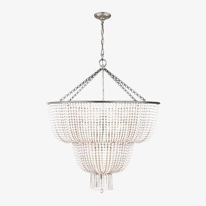 Amerikan klasik BOHEMIA Modern ahşap sanat İskandinav tavan aydınlatma avize beyaz ahşap boncuk tasarım oturma kolye ışıkları için - Product Image 3