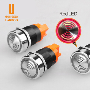 Lanboo liên tục âm thanh kim loại tín hiệu đèn buzzer 22 Mét LED chỉ số báo động cho DC12V 24V AC220V IP65 điện tử Brass nhựa - Product Image 6