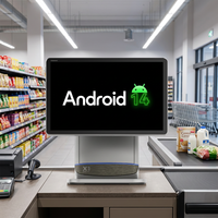 Sistem POS Desktop Android 10,95 Inci All-in-One Layar Sentuh Mesin Kasir dengan Printer Thermal untuk Toko Retail