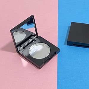 Blush <b>Box</b> Single Color Powder Compact 36.5mm Diameter With Mirror Matte Black Plastic <b>Empty</b> Case For Pressed Powder Makeup - Product Image 1
