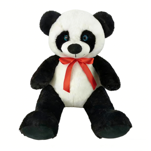 Personaliza tu peluche de panda, peluche de panda blanco y negro, peluche de panda sentado, peluche de panda suave para abrazar - Product Image 1