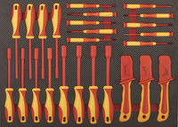 NOUVEAU 7 Tiroirs 198PCS Chariot à outils avec isolation VDE Set d'outils pour l'entretien des véhicules électriques Armoire à outils professionnelle en métal