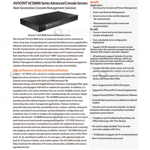 Vertiv Avocent ACS8000 : Alimentation Stable, Gestion à Distance Sécurisée, Fréquences 2.4G/5G/6G, Entrée 100-240V pour Centre de Données - Product Image 3