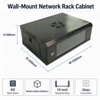 Armoire serveur murale 4U de 19 pouces en acier laminé à froid, coffret réseau en tôle, fabrication sur mesure