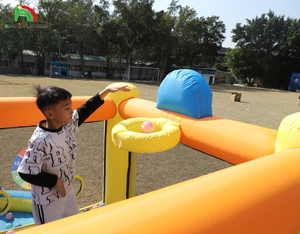 Maison de rebond gonflable pour enfants, château gonflable <span class=keywords><strong>avec</strong></span> toboggan, <span class=keywords><strong>piscine</strong></span>, panier, jeu de fléchettes, trampoline - Product Image 5