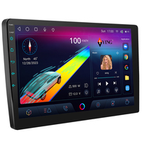Radio Universal 2 DIN Portátil de 9/10 Pulgadas con Pantalla Táctil 1280x720, GPS Integrado, WiFi, Mirror Link, Navegación, Android 10, Amplificador para Tablero