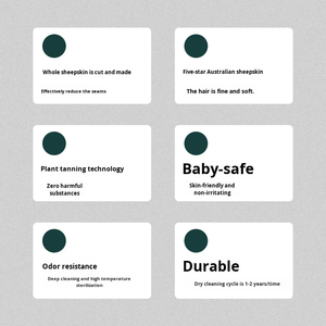 Tapis d'appoint en fourrure à poils longs, imitation peau d'animal, couleur champagne, véritable peau de mouton australienne, tapis de chambre à coucher - Product Image 2