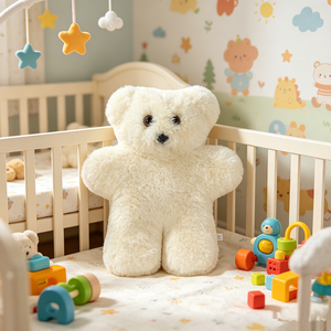 Jouet de sécurité pour bébé en peau de mouton écologique, fait main, en fourrure douce de <span class=keywords><strong>laine</strong></span>, peluche naturelle en peau d'agneau pour les tout-petits - Product Image 3
