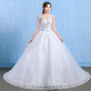 <span class=keywords><strong>Abito</strong></span> da sposa bohémien Minthson Plus Size pizzo e <span class=keywords><strong>fiori</strong></span> decorati a <span class=keywords><strong>lungo</strong></span> con motivo - Product Image 3