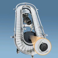 Conception modulaire efficace, anti-corrosion, alliage 6063 T5, convoyeur à chaîne pour usine de conserve, piste d'angle