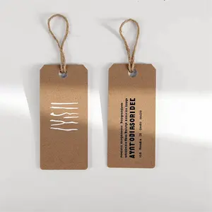 Factory Direct Sales Custom Design Printing Clothing Paper Tag Luxury Fashion Garment Hang Tags With Own Brand Logo Swing Tag