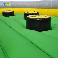 Carnaval Sportif Commercial à Thème Toxique pour 8 Personnes : Jeu Interactif Mécanique, Éliminateur Gonflable Wipeout