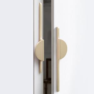 European Simple Kitchen Bedroom <b>Handle</b> Brushed Bathroom Cabinet Wardrobe Golden Gray Black Round Closet <b>Handles</b> - Product Image 3