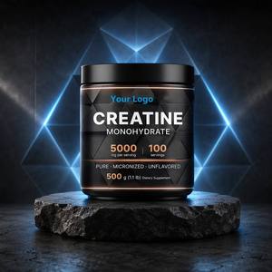 Créatine monohydrate pour adultes, prix avantageux, sport, musculation, booster d'énergie et d'endurance, poudre pré-entraînement, flacon de 500g - Product Image 1