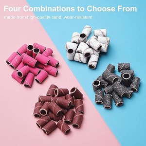 190 Pcs Sanding Bands for <b>Nail</b> Drill Set 80/120/180/240 Grits <b>Nail</b> Sanding Bands for Acrylic Gel Manicures Pedicures - Product Image 2