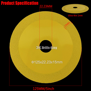 <span class=keywords><strong>Lame</strong></span> de scie diamantée industrielle haute performance 125 mm pour la coupe du marbre, de la céramique et du verre - Product Image 2