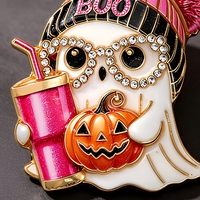 Broches en émail personnalisées, artisanat métallique moderne pour logo, respectueuses de l'environnement, pour vêtements, badges d'Halloween, épingles de revers d'Halloween