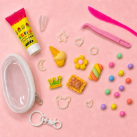 Kit DIY Peigne à Cheveux en Crème Adhésive Decoden avec Breloques en Résine, Fournitures d'Artisanat en Résine Époxy pour Filles, Ensemble de Peignes et Pinces à Cheveux Faits Main