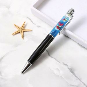 Custom <b>Stripping</b> Style Promotion Gifts <b>Plastic</b> Ballpoint Pen with Liquid Floating Feature - Product Image 5