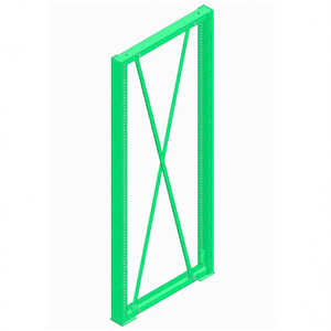 Panneau latéral Fami System Ar Series L1100 H2510 Vert RAL6011 pour supports - Product Image 3
