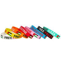 Vente en gros Stock promotionnel Bracelet en caoutchouc et en silicone pour Gaza Bracelet Palestine