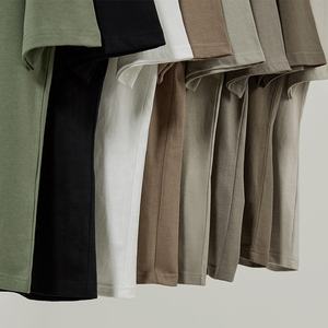 Peso pesado Drop Shoulder Logo Streetwear Plain Soft Fabricante Personalizado de alta calidad Camiseta de gran tamaño Hombres 100% Camisetas de algodón - Product Image 3