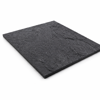 Plaque de carrelage souple en porcelaine couleur unie, texture sable de quartz noir, pour revêtement mural intérieur et extérieur de salon moderne