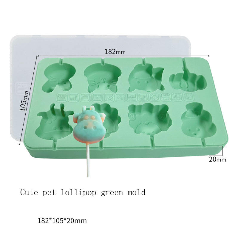 D5084-6 Sucette mignonne pour animaux de compagnie moule vert 102g