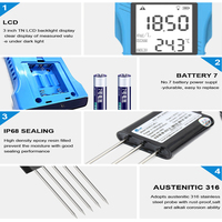 Sensor de Humedad, Temperatura y Conductividad Eléctrica del Suelo Sentec Sem2270 RS485 Modbus 2-5V, Transmisor y Probador de EC para Plantas