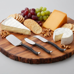 Classic 3-Piece Stainless Steel <b>Cheese</b> <b>Knife</b> <b>Set</b> With Plastic Handles For <b>Cheese</b> Serving Use Hotel Use And Kitchen Use - Product Image 1