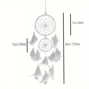 Attrape-rêves indien fait main avec plumes, décoration attrape-rêves - Product Image 4