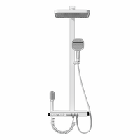 Robinet thermostatique chromé poli de style moderne, système de douche à poignée unique, douche de luxe nouvelle arrivée pour salle de bain