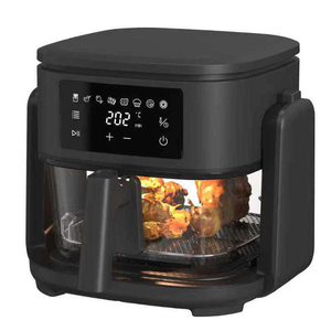 ANBOLIFE OEM y ODM 2 en 1 Freidora de Aire y Parrilla de Vidrio de 5L No Tóxica, Libre de PFAS, con Pantalla Táctil LED Digital, Función de Precalentamiento y Mantenimiento de Temperatura - Product Image 2