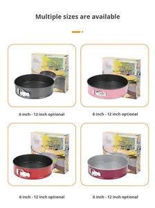 Piccola teglia rotonda in acciaio al carbonio con fondo non aderente a molla <span class=keywords><strong>per</strong></span> friggitrice ad aria - Product Image 6