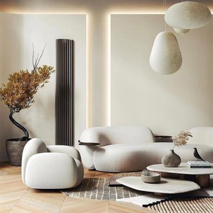 Divano Sezionale Curvo Moderno Nordico in Tessuto Confortevole per Appartamento, <span class=keywords><strong>Soggiorno</strong></span>, Combinazione d'Arredo Imbottito - Product Image 4