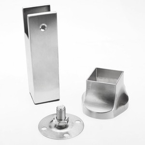 Base de Soporte para Abrazadera de Partición de Acero Inoxidable 304, Estilo Chino, 8.3cm de Ancho, Altura Ajustable - Product Image 3