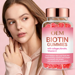 סוכריות גומי בטעם פרטי עם ביוטין, קולגן, ויטמין <span class=keywords><strong>C</strong></span> וקרטין, להלבנת העור ולצמיחת שיער, תוסף תזונה למבוגרים, ODM/OEM. - Product Image 3
