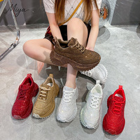 Nouvelles Baskets de Luxe Automne 2026 pour Femme, Modèles Unis avec Strass, Légères, à Lacets, Plateforme, Style Sportif 'Old Dad'