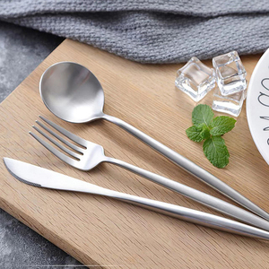 European Style <b>Silver</b> Tableware <b>Set</b> 304 Stainless Steel Thick Portuguese Knife Fork Spoon for Home Restaurant Party Flatware - Product Image 4
